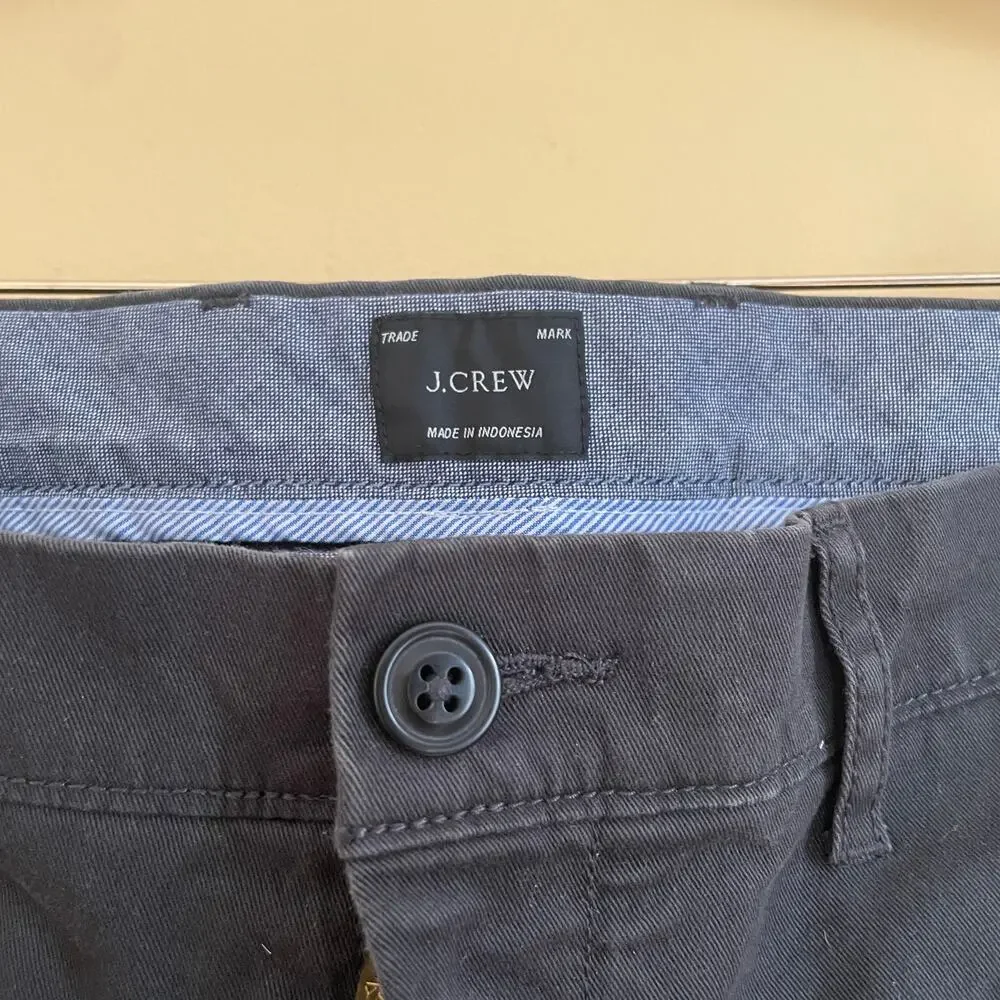 J. Crew 484 Slim-Fit Stretch Chino Pant in Faded Black 34 x 30 Workwear Casual
